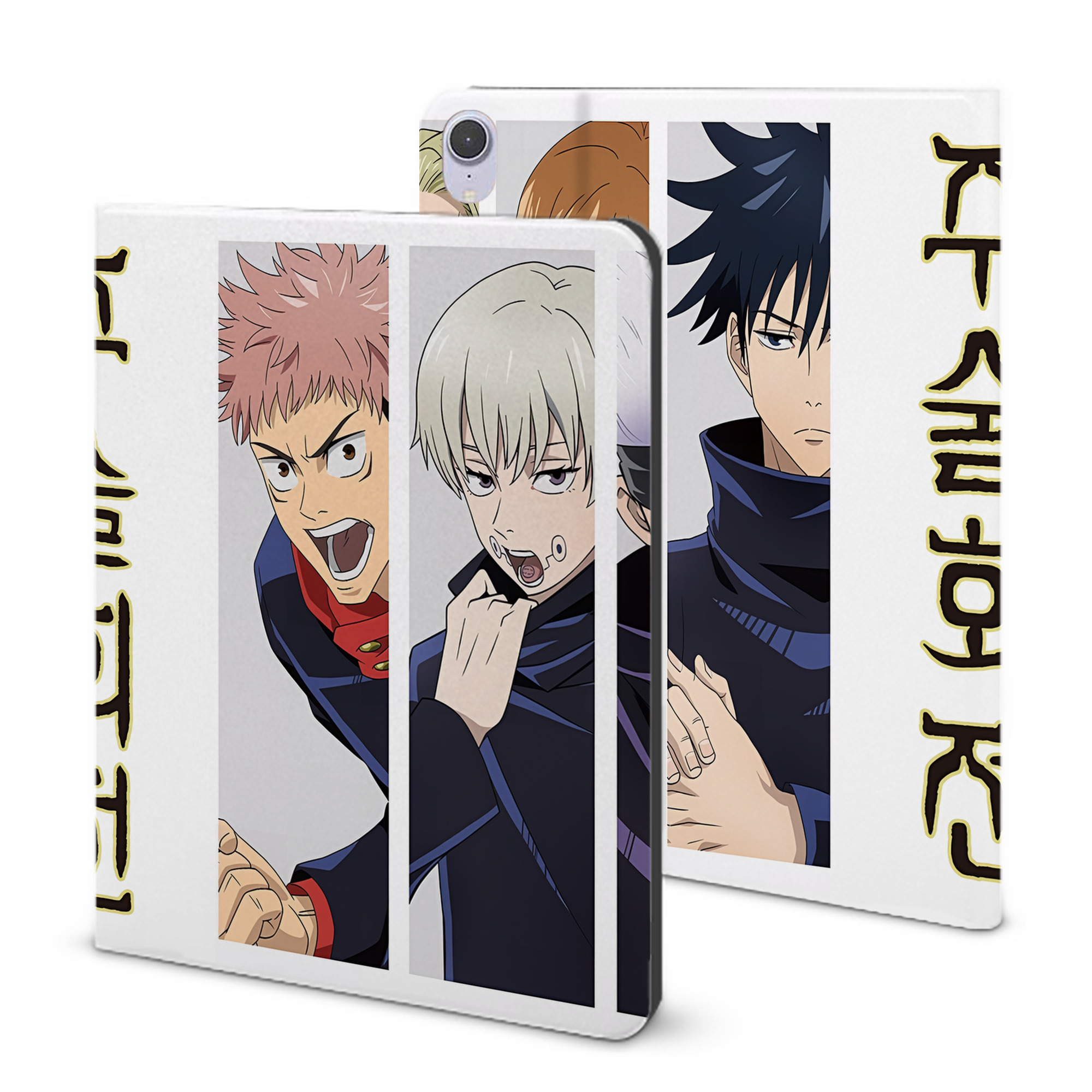 （画像用） 呪術廻戦 Jujutsu Kaisen IPad ケース ブック型 PUレザー TPU 耐衝撃 軽量 薄型 ペン収納なし 全面保護 IPad 各モデル対応